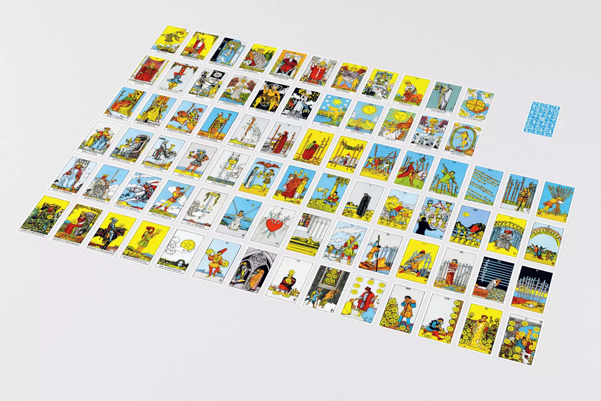Tarot Cards - Rider Waite  - single textures Low-poly 3D model_0