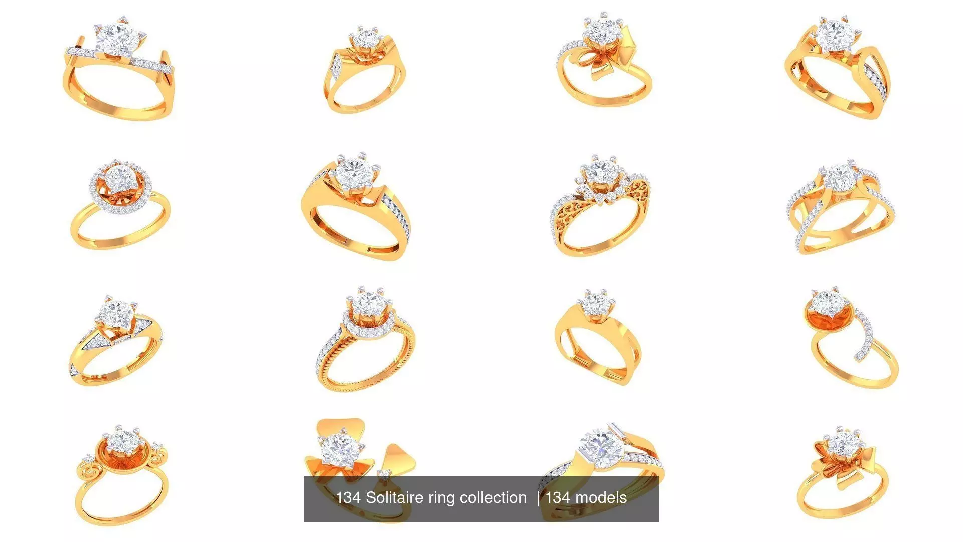 134 Solitaire ring collection  _0