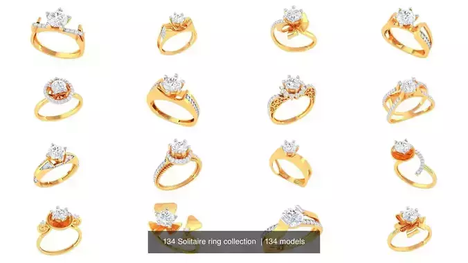 134 Solitaire ring collection  