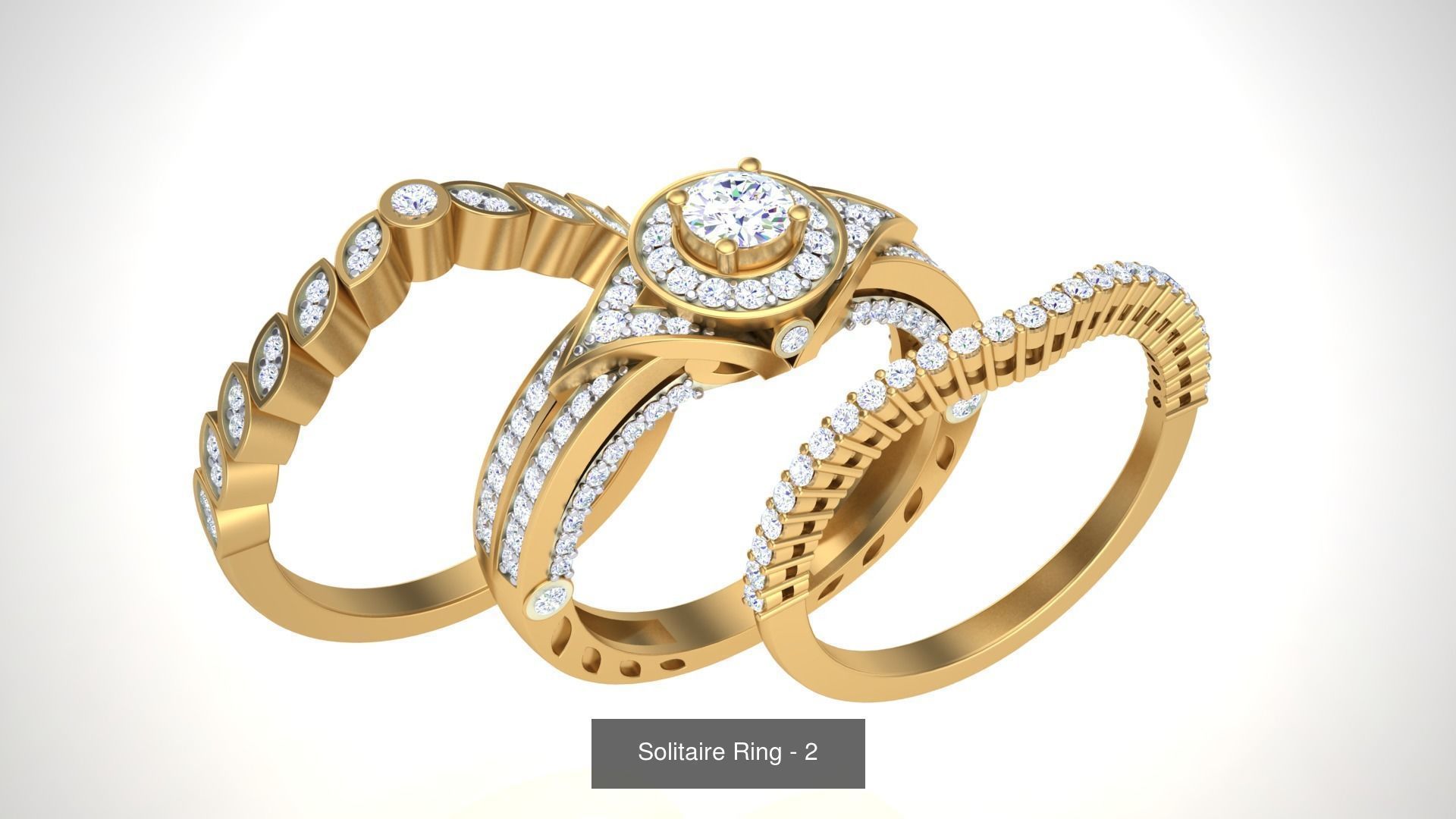 134 Solitaire ring collection  _135
