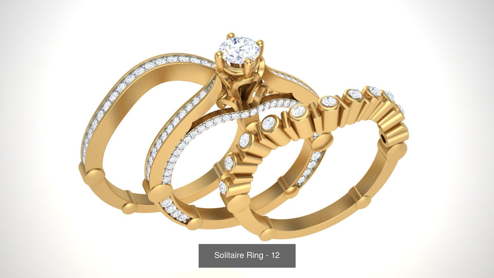 134 Solitaire ring collection  _136