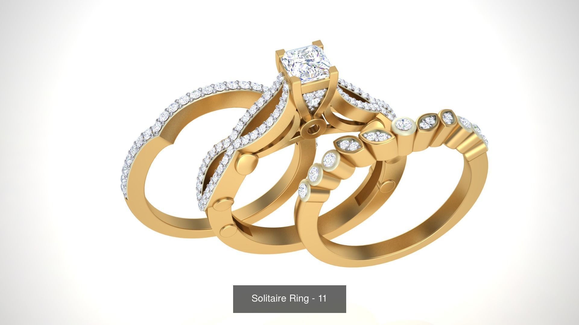 134 Solitaire ring collection  _137