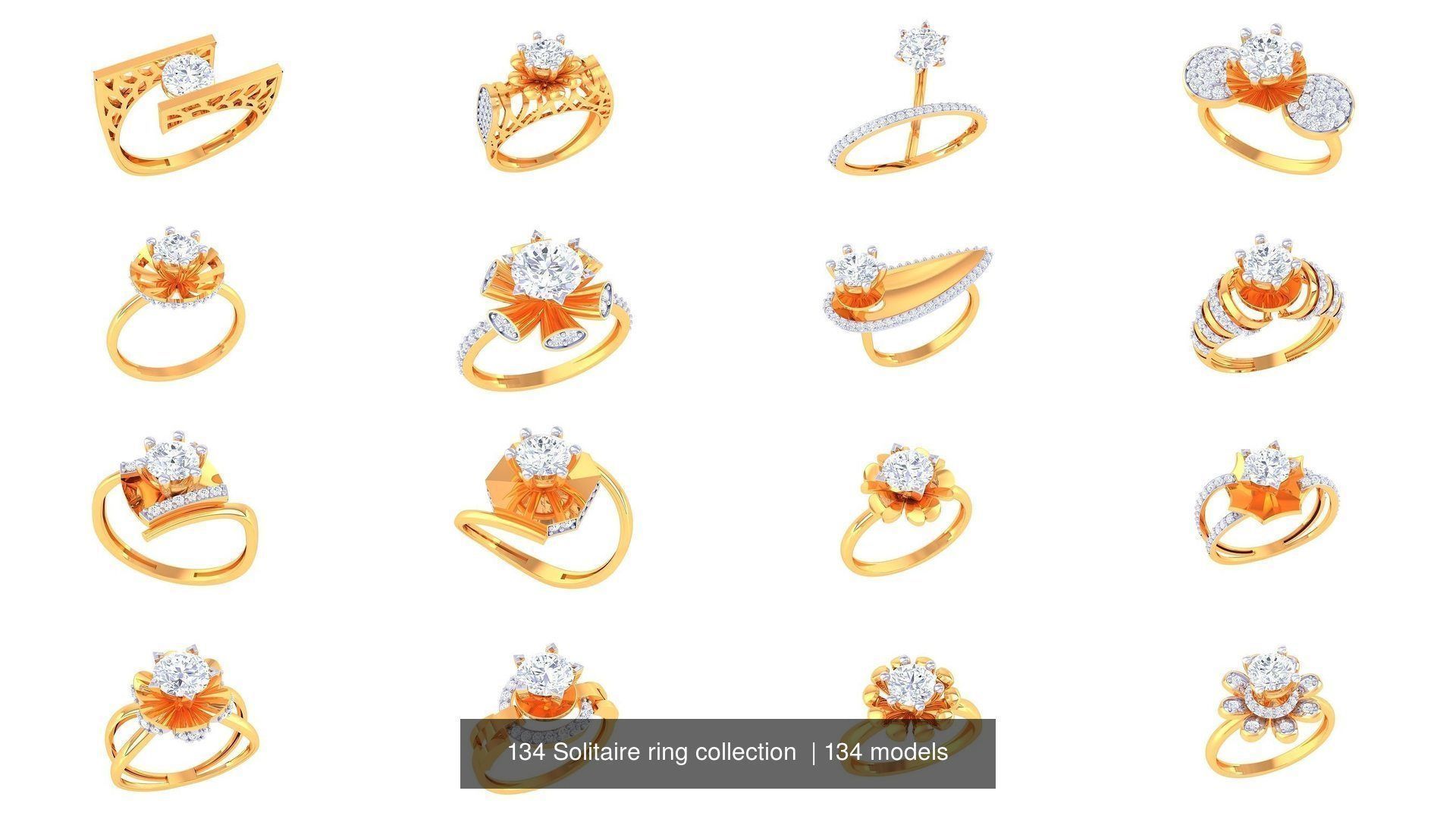 134 Solitaire ring collection  _2