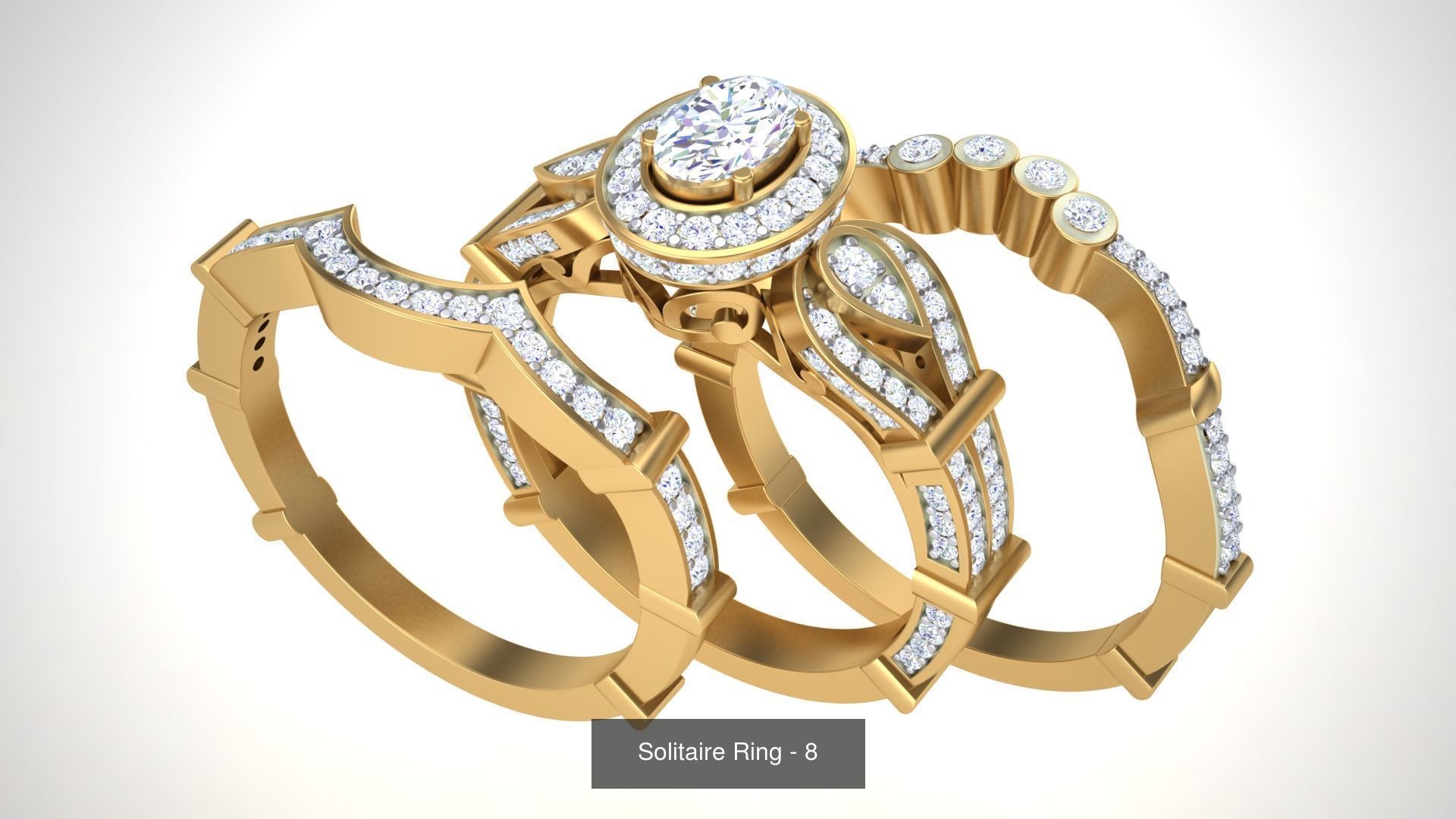 134 Solitaire ring collection  _129