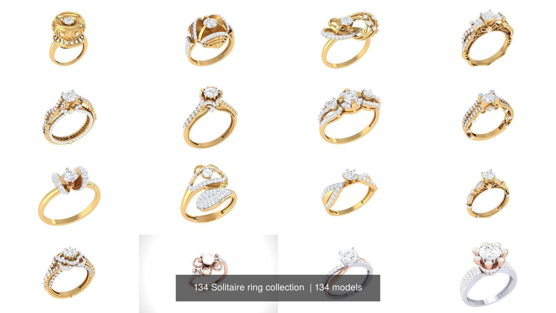 134 Solitaire ring collection  _8