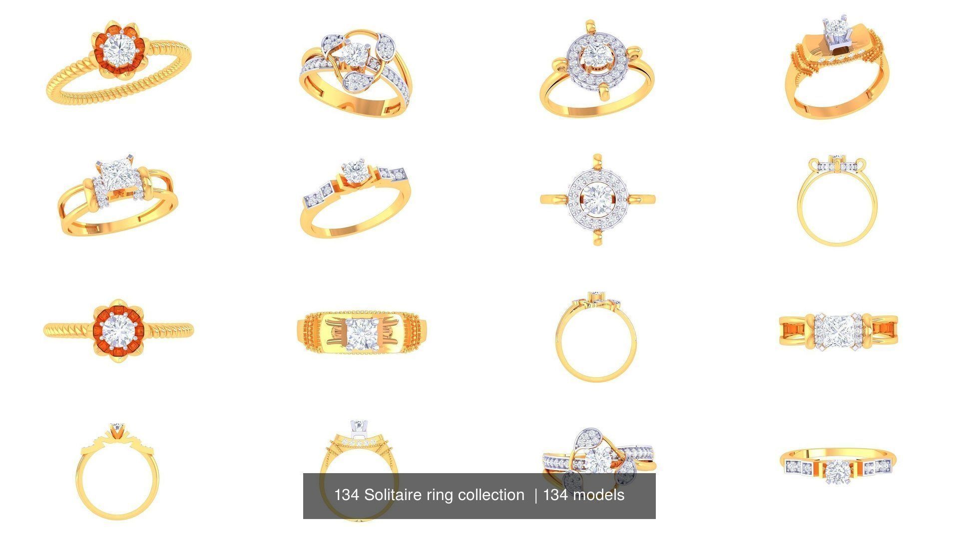 134 Solitaire ring collection  _16