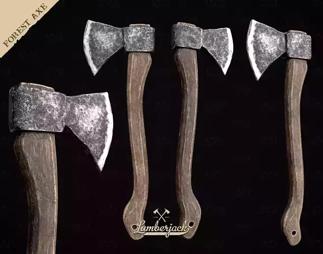 Forest Axe - Diorama Miniature Tabletop - Lumberjack