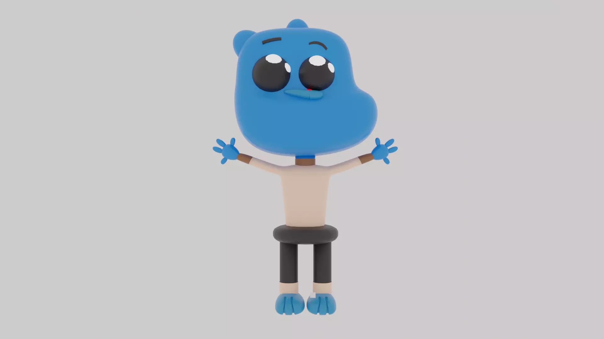 Gumball Character Free low-poly 3D model
