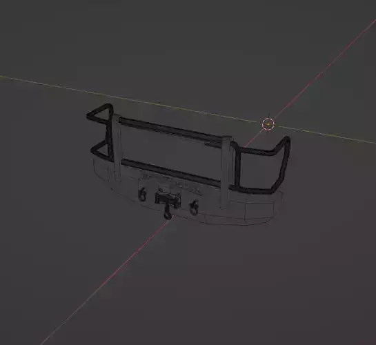 Aftermarket bumper Low-poly 3D model