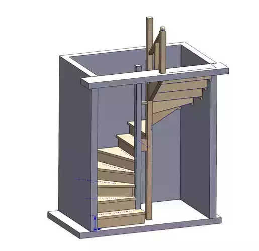 Wooden staircase
