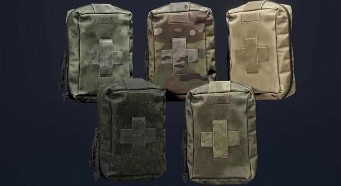 TECHNIKOM Medical Pouch Low-poly 3D model