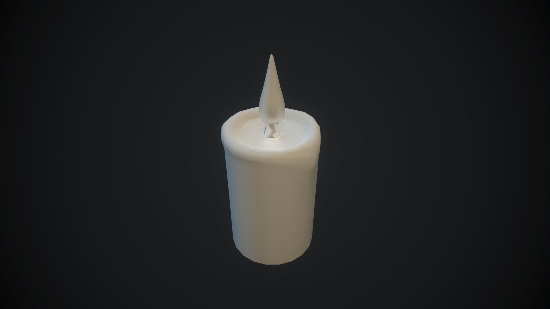 Small candle 1 PBR Low-poly 3D model_9