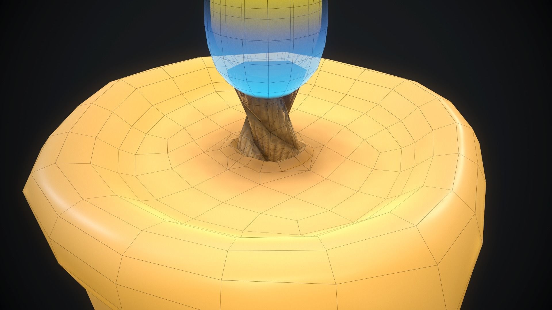 Small candle 1 PBR Low-poly 3D model_6