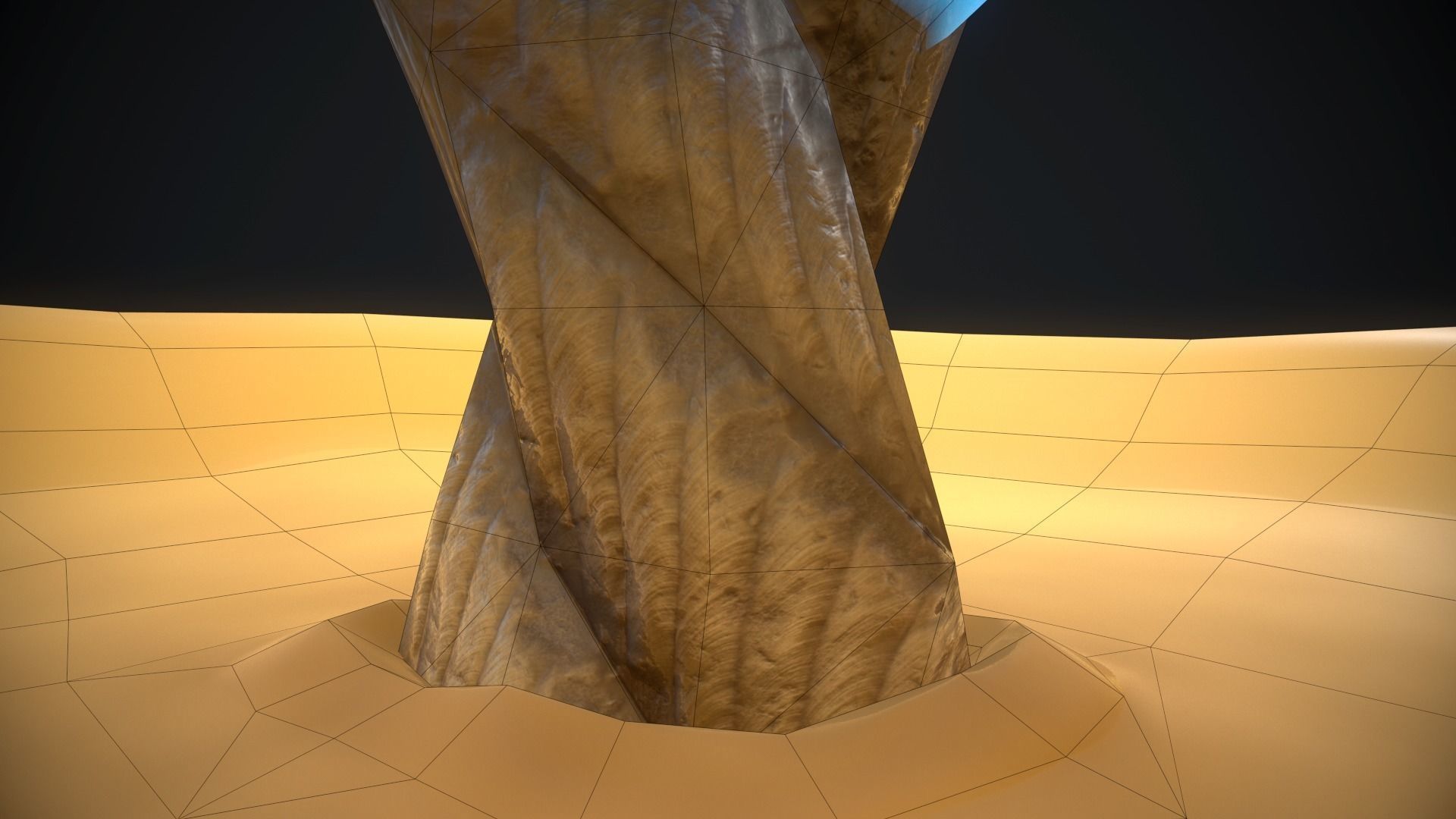 Small candle 1 PBR Low-poly 3D model_7