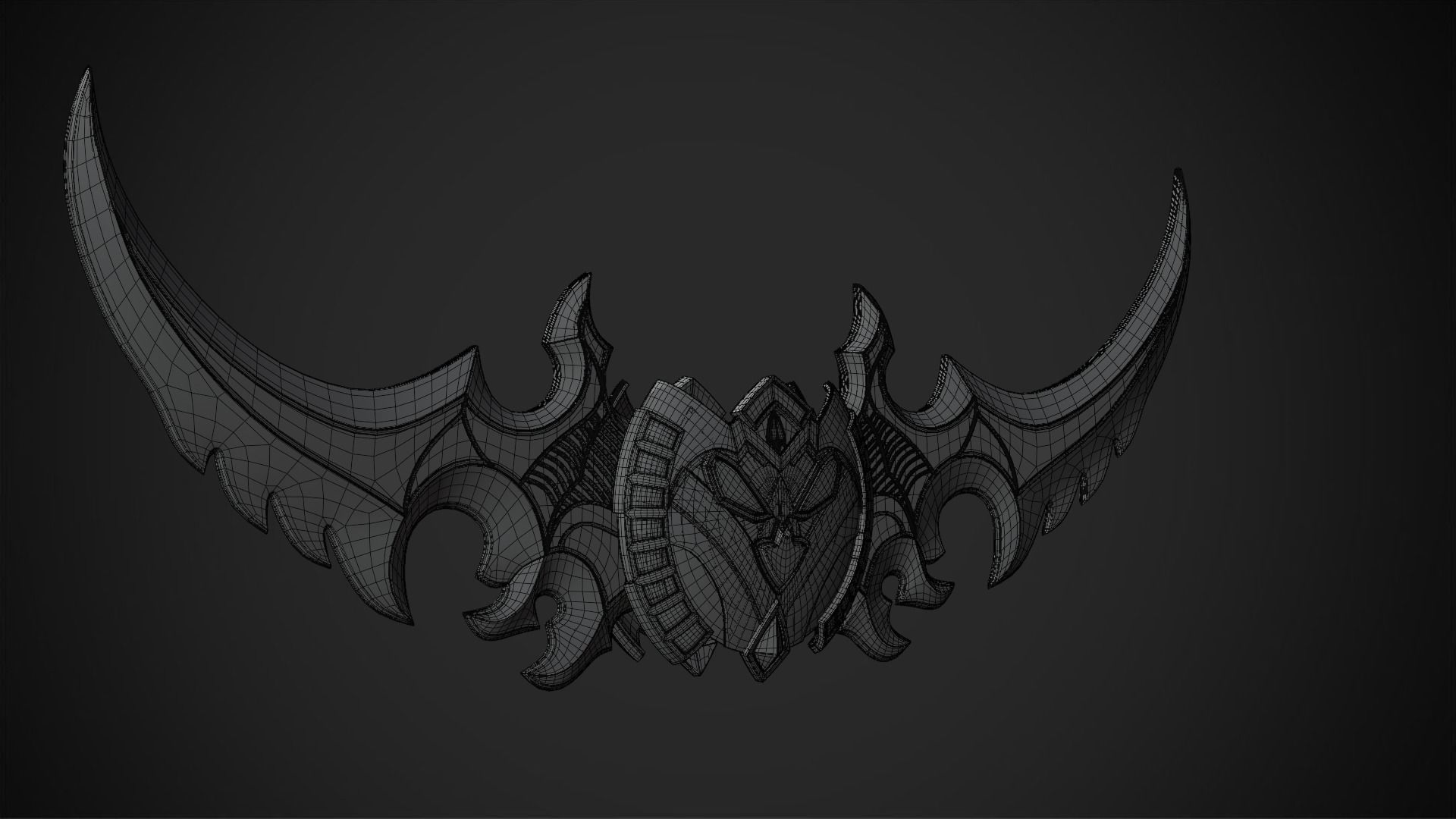 WOW Illidan Stormrage Sword for Cosplay 3D print model_14