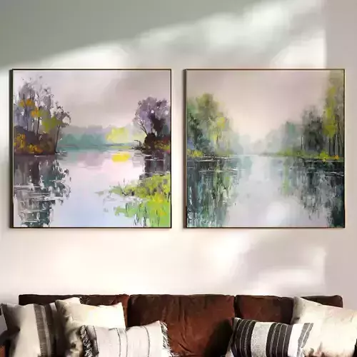 Set of large canvas paintings 16