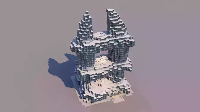 0183 - Skyscraper Architecture 3D Project - 2D Drawings 3D model