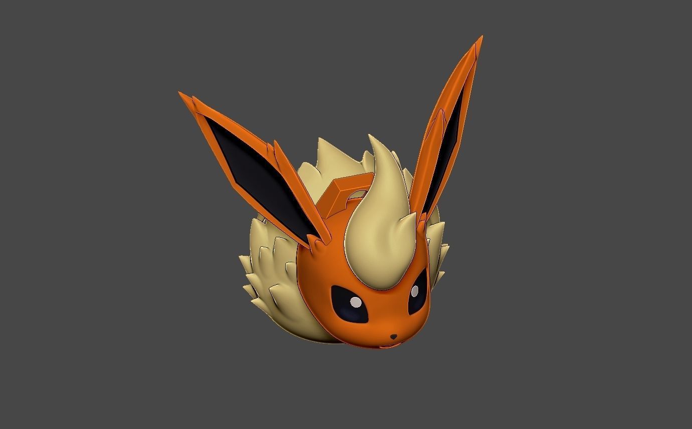 flareon keychain 3D print model_3