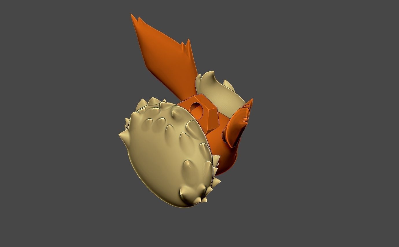 flareon keychain 3D print model_5