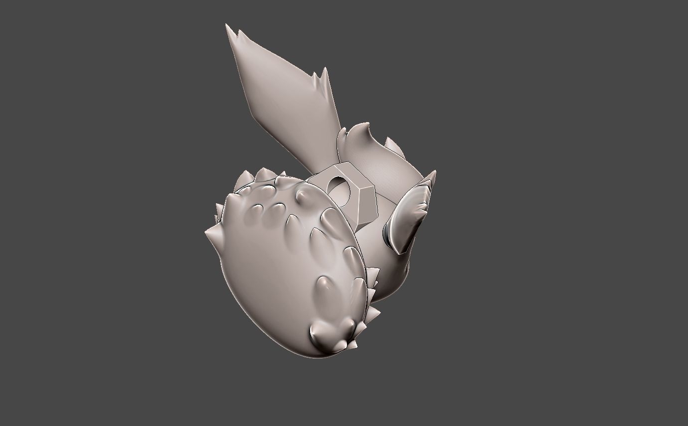 flareon keychain 3D print model_6