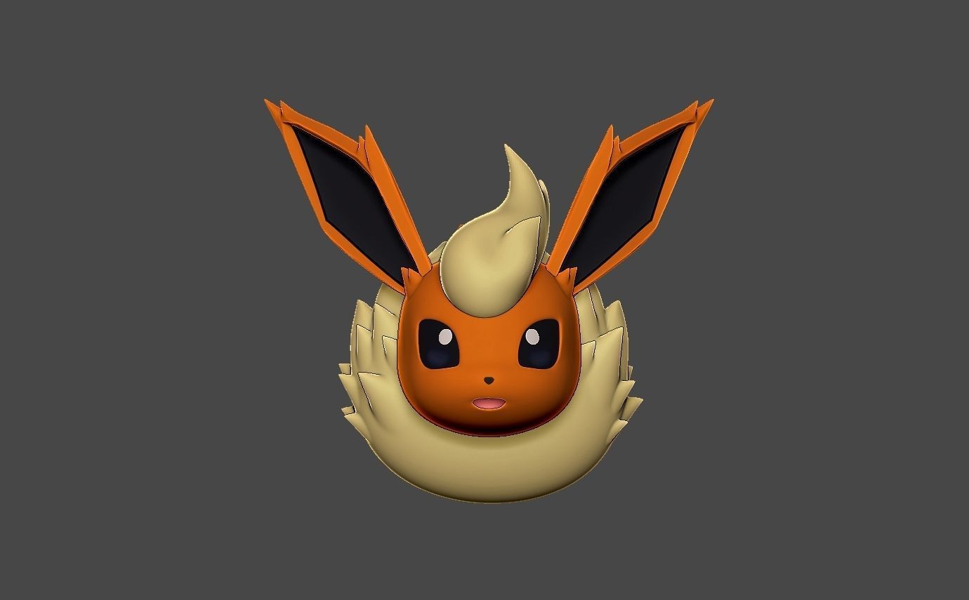 flareon keychain 3D print model_1