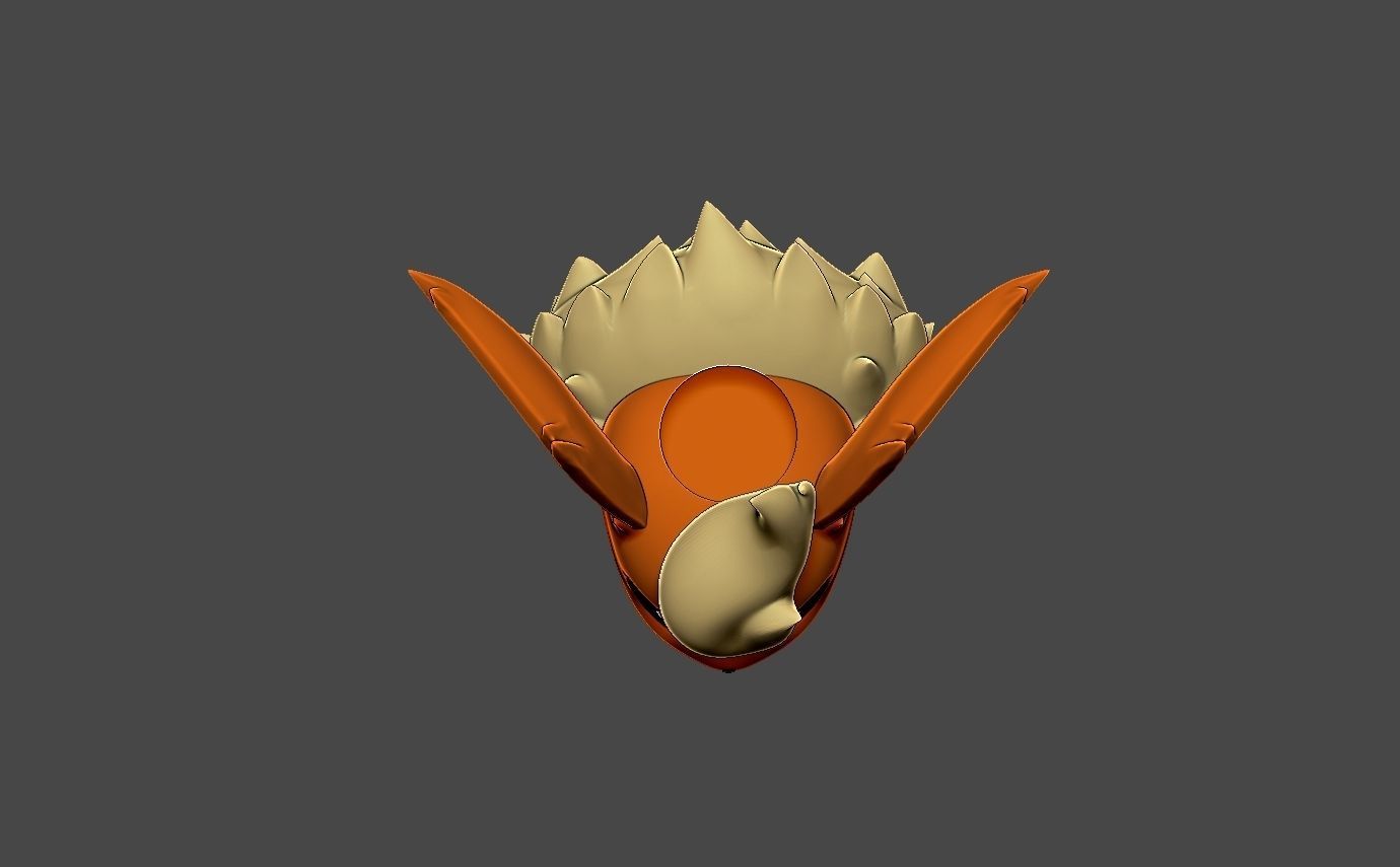 flareon plant vase 3D print model_3