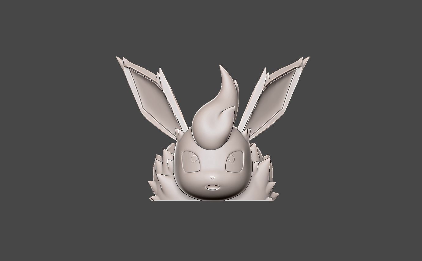 flareon plant vase 3D print model_2