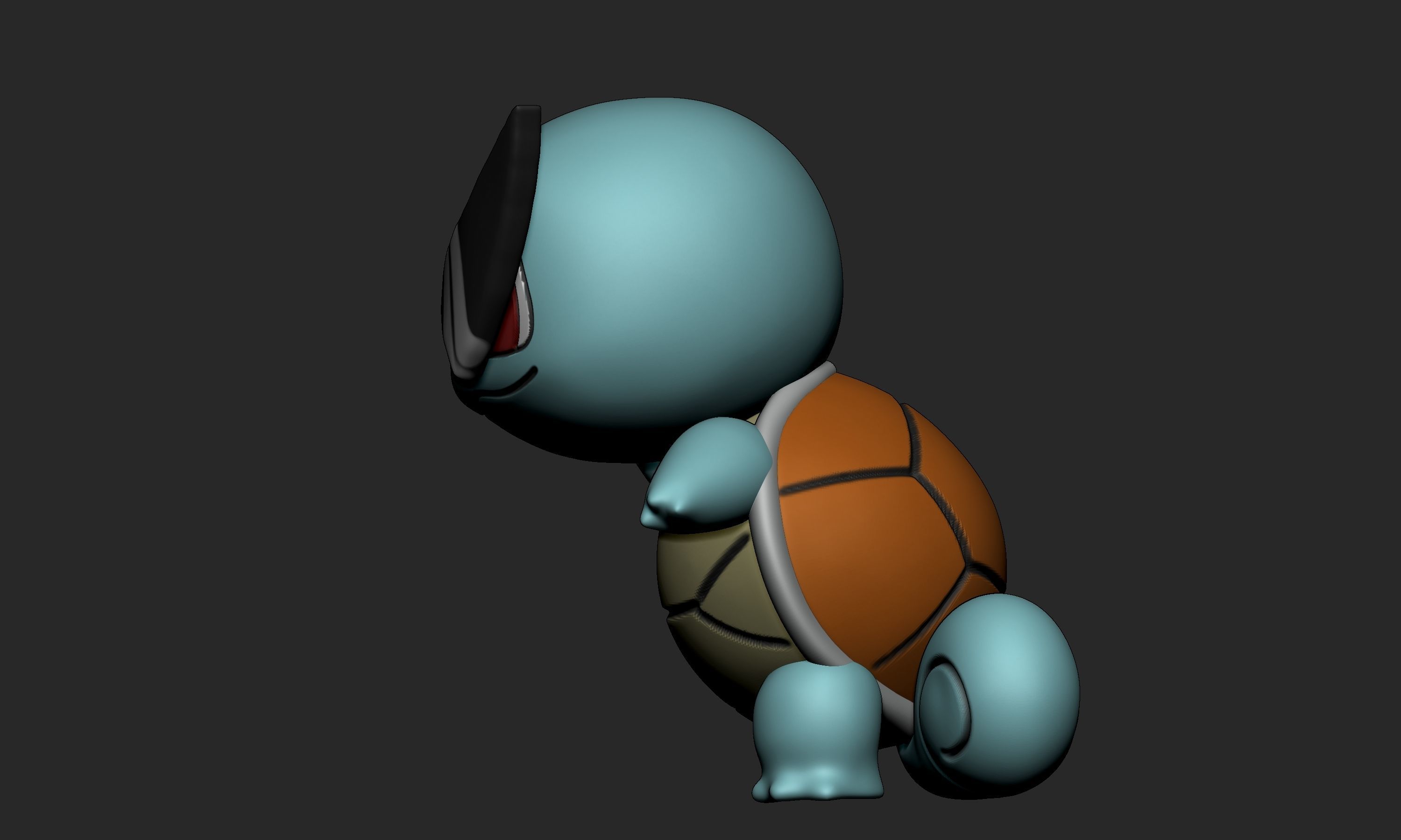 CHIBI POKEMON - SQUIRTLE SQUAD LEADER Free 3D print model_3