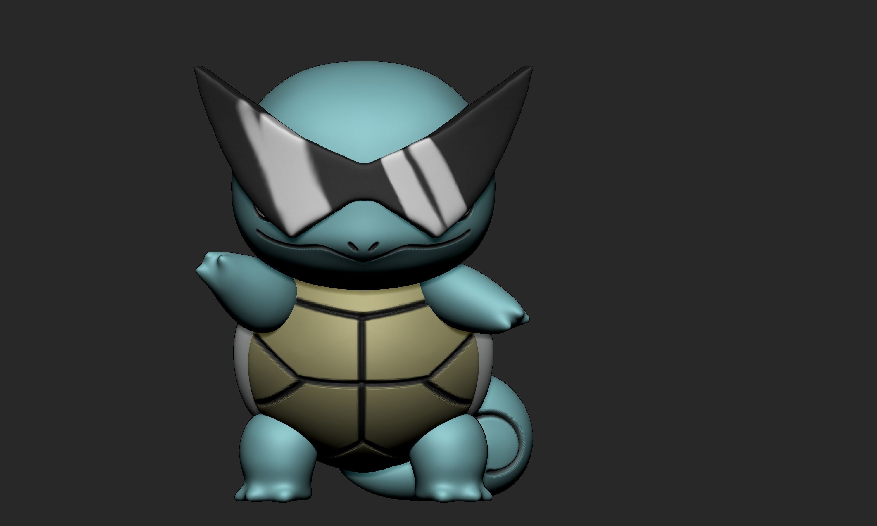 CHIBI POKEMON - SQUIRTLE SQUAD LEADER Free 3D print model_1