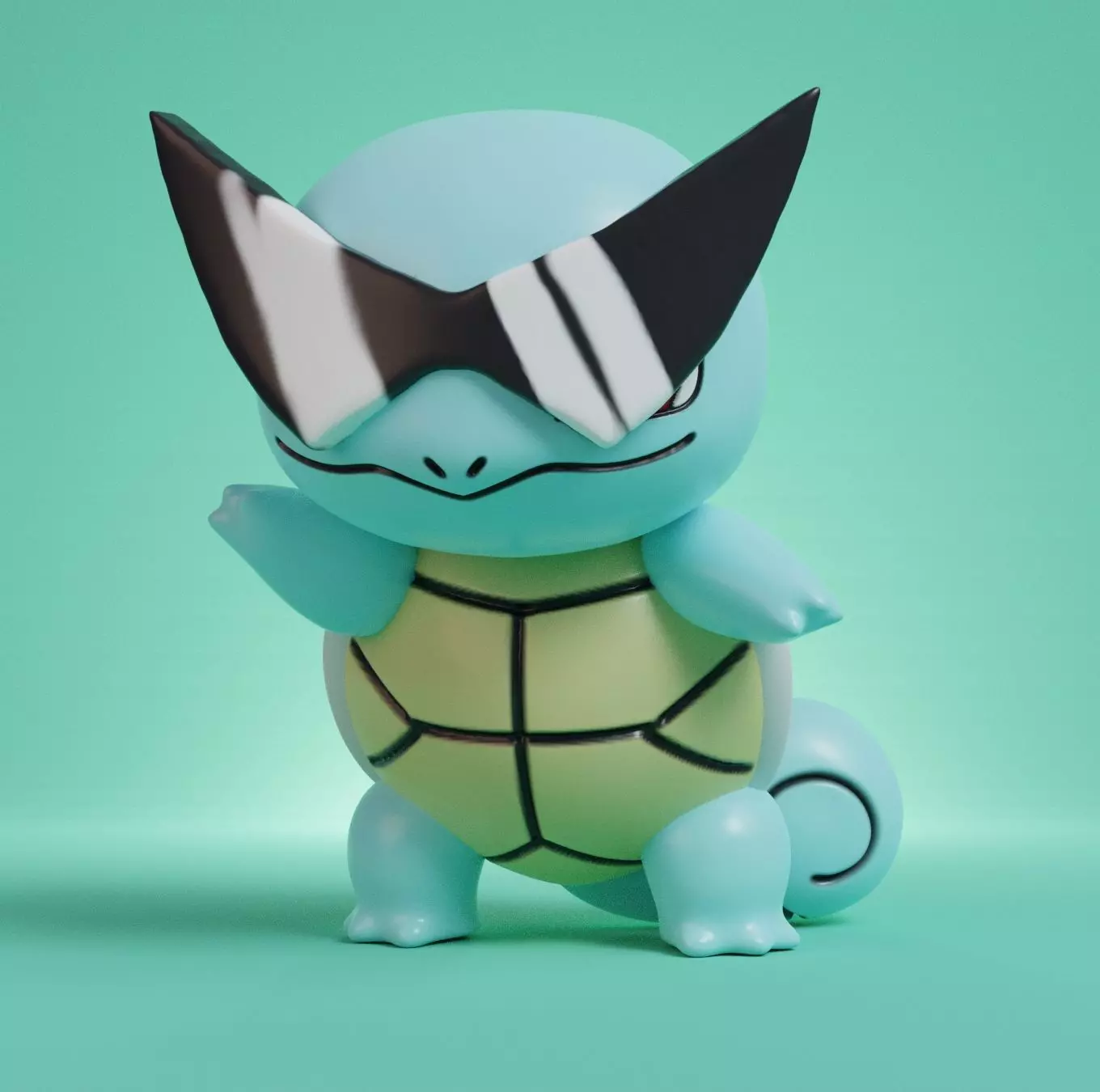 CHIBI POKEMON - SQUIRTLE SQUAD LEADER Free 3D print model_0