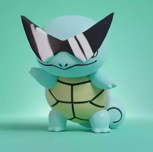 CHIBI POKEMON - SQUIRTLE SQUAD LEADER