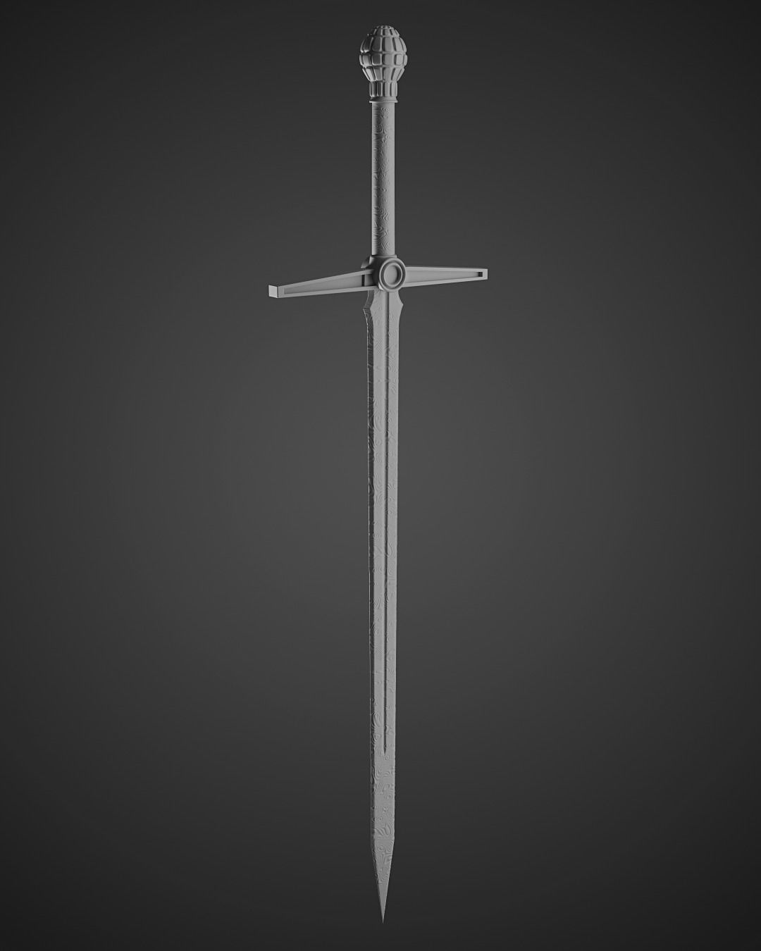 All Black the Necrosword 3D print model_1