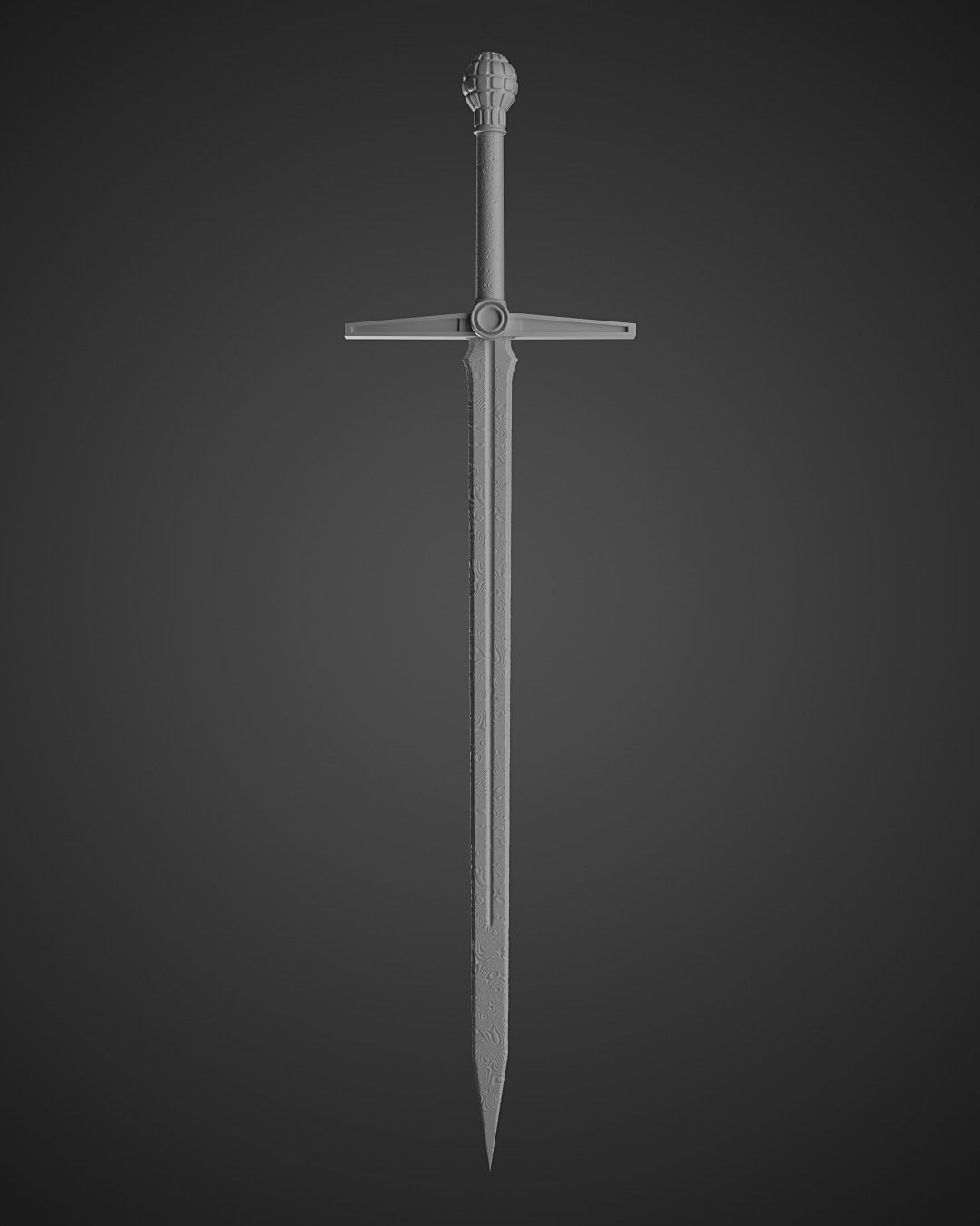 All Black the Necrosword 3D print model_2