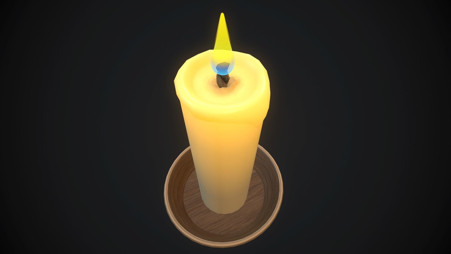candle set 1 PBR Low-poly 3D model_12