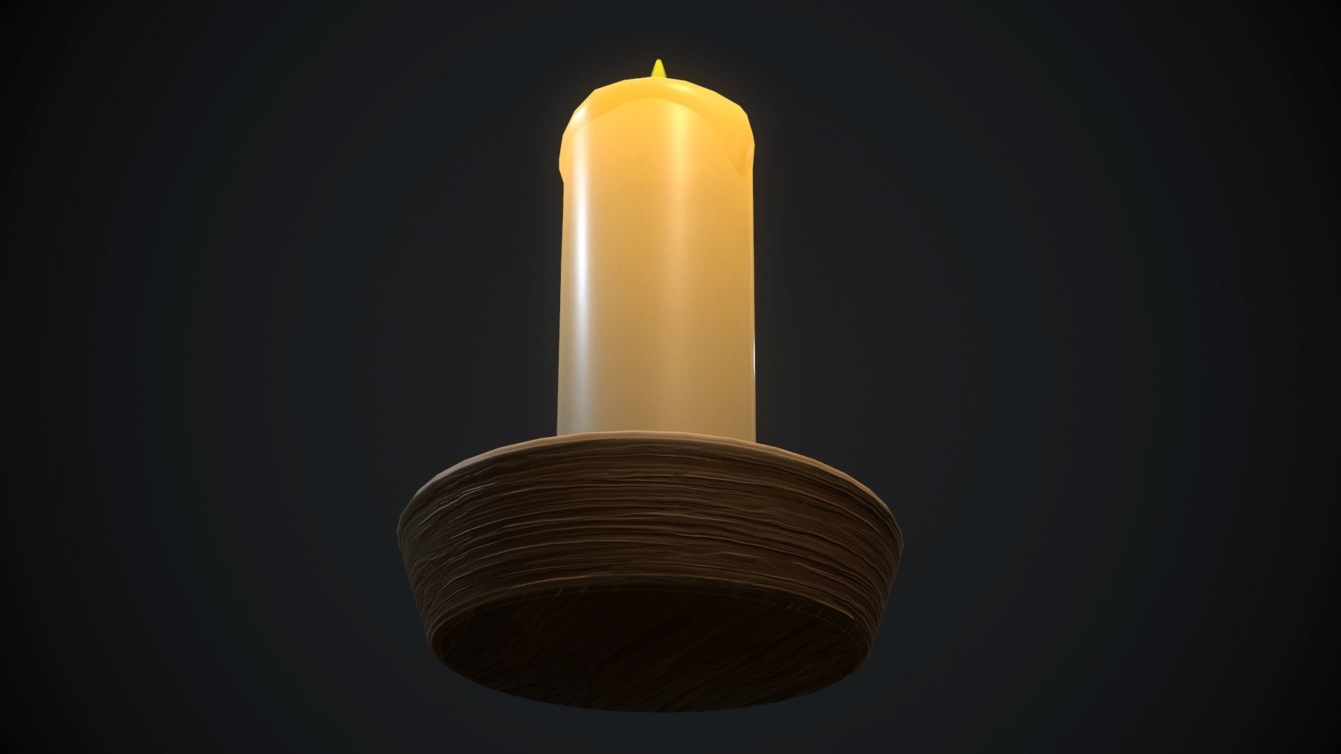 candle set 1 PBR Low-poly 3D model_11