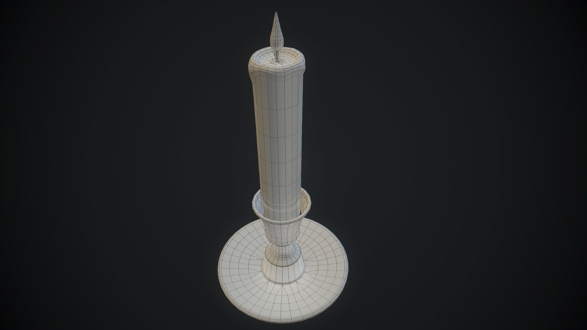 candle set 1 PBR Low-poly 3D model_22