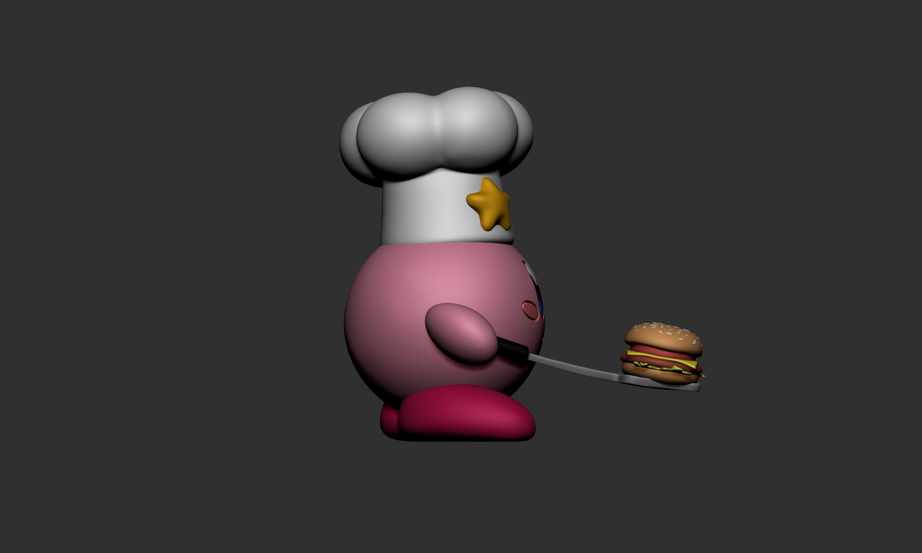 CHEF KIRBY 3D print model_4
