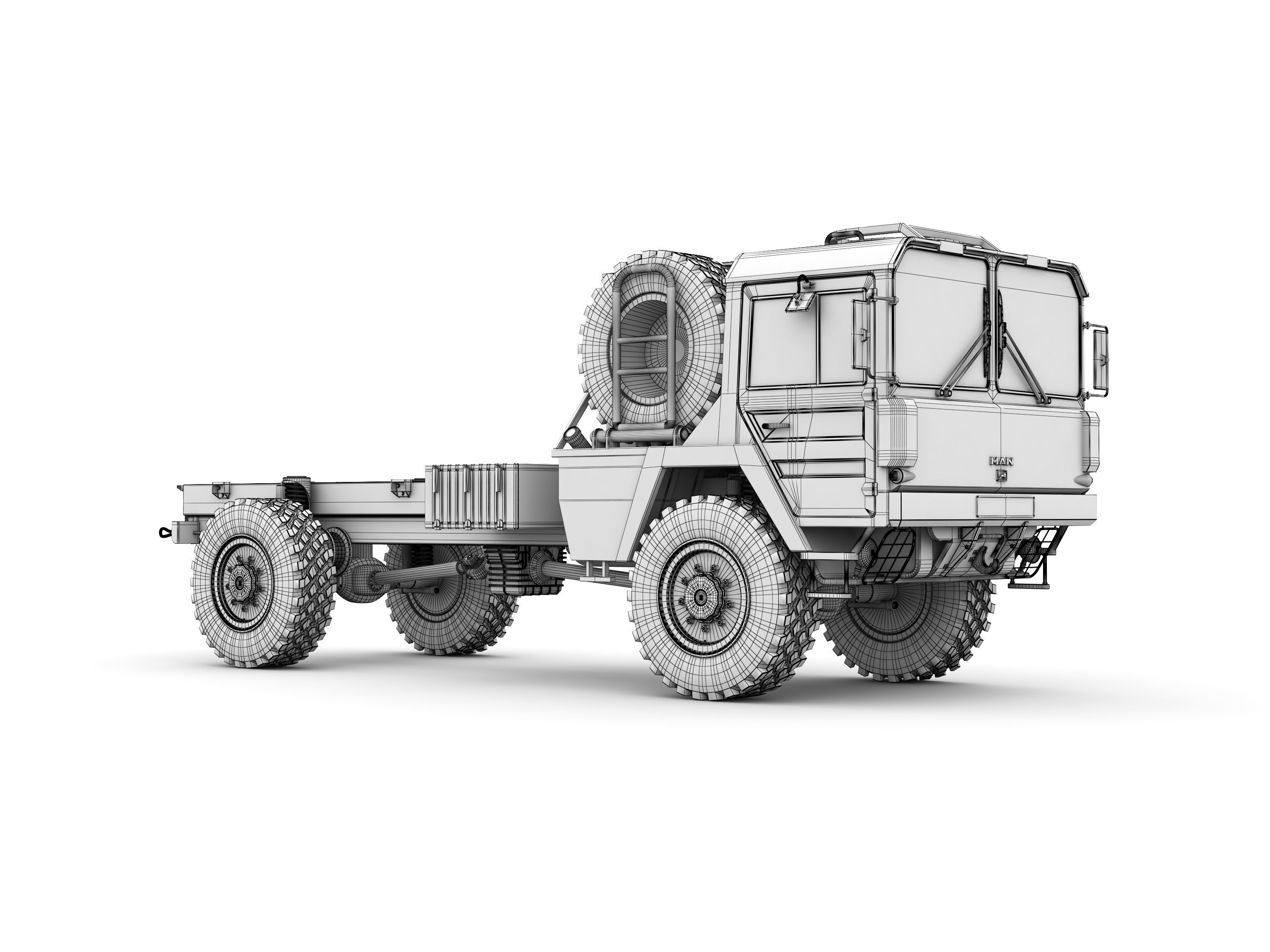 Man Kat1 3D Model - 4x4 and 6x6 Trucks 3D model_17