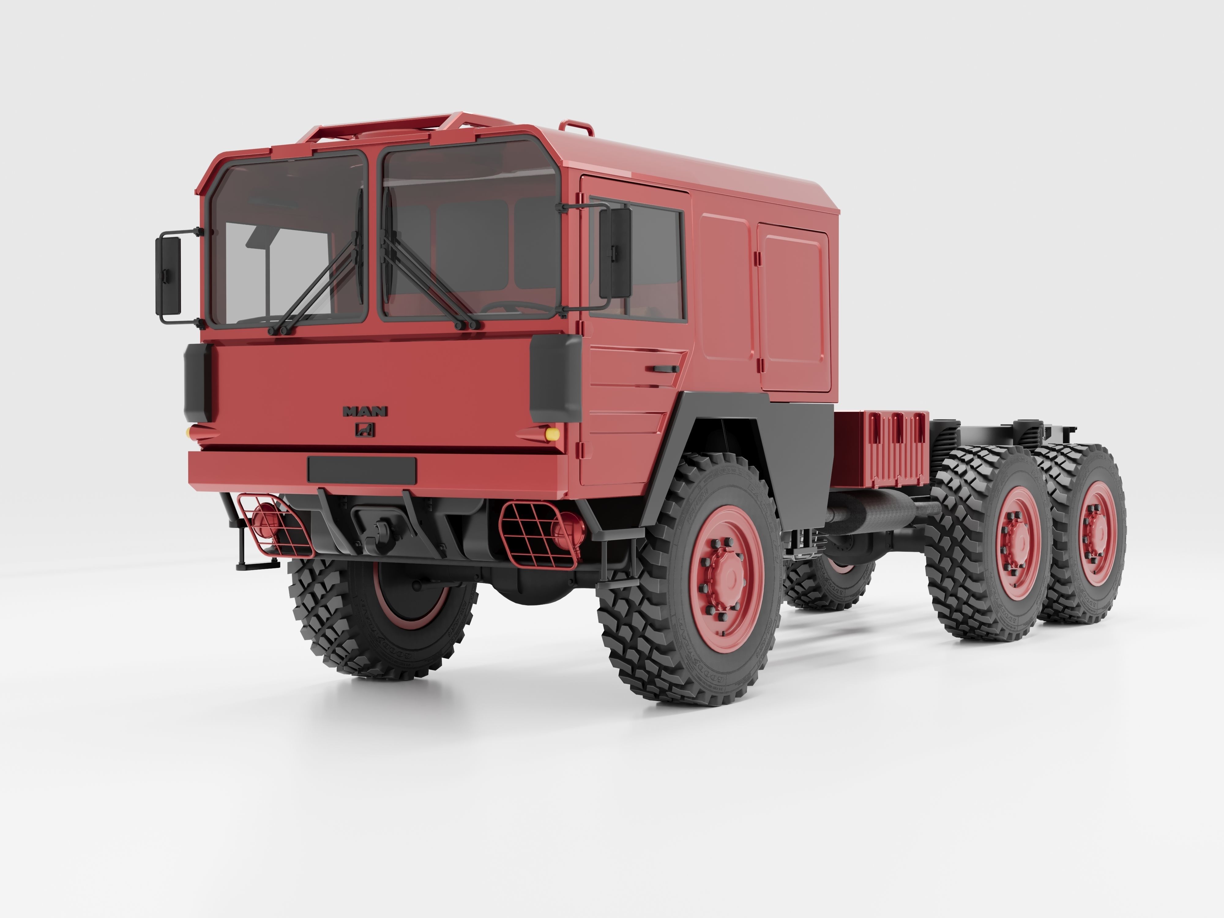 Man Kat1 3D Model - 4x4 and 6x6 Trucks 3D model_4