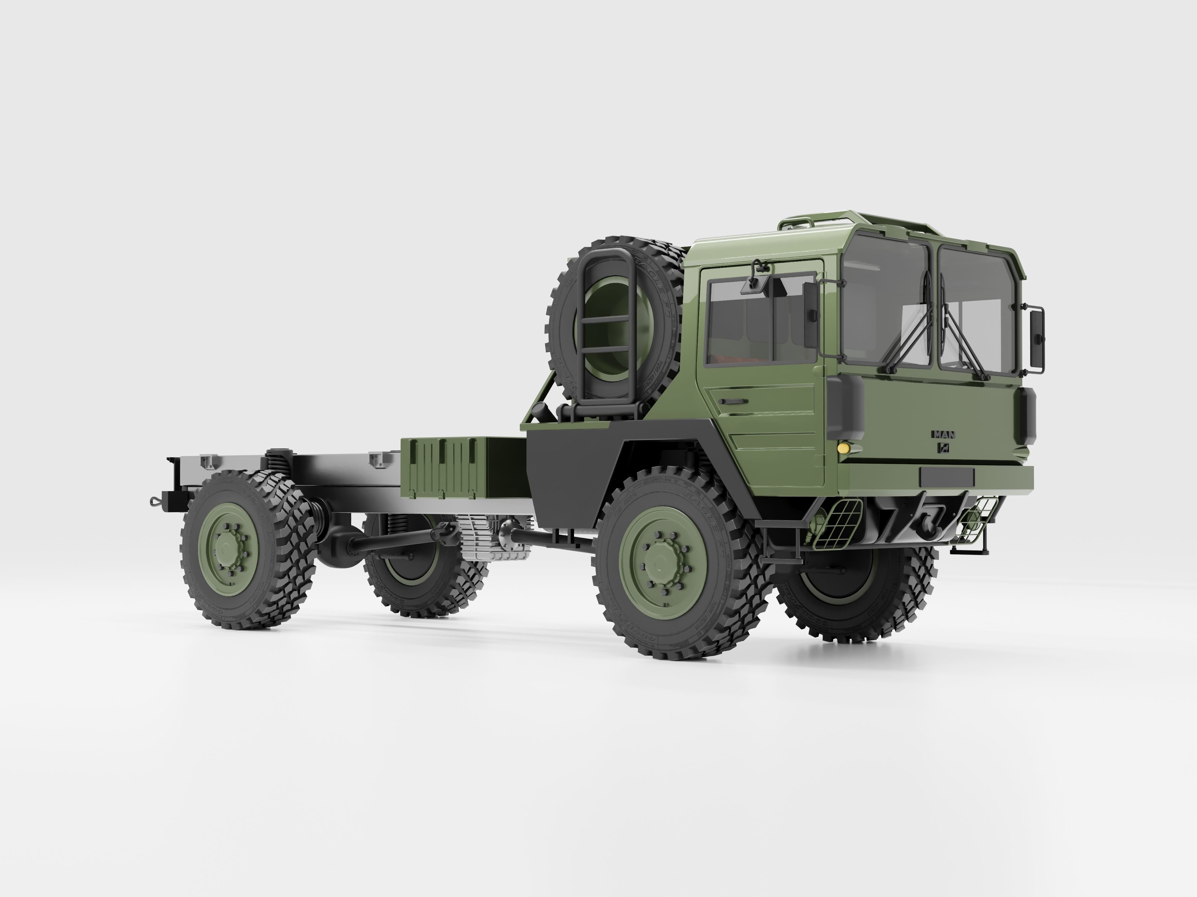 Man Kat1 3D Model - 4x4 and 6x6 Trucks 3D model_5