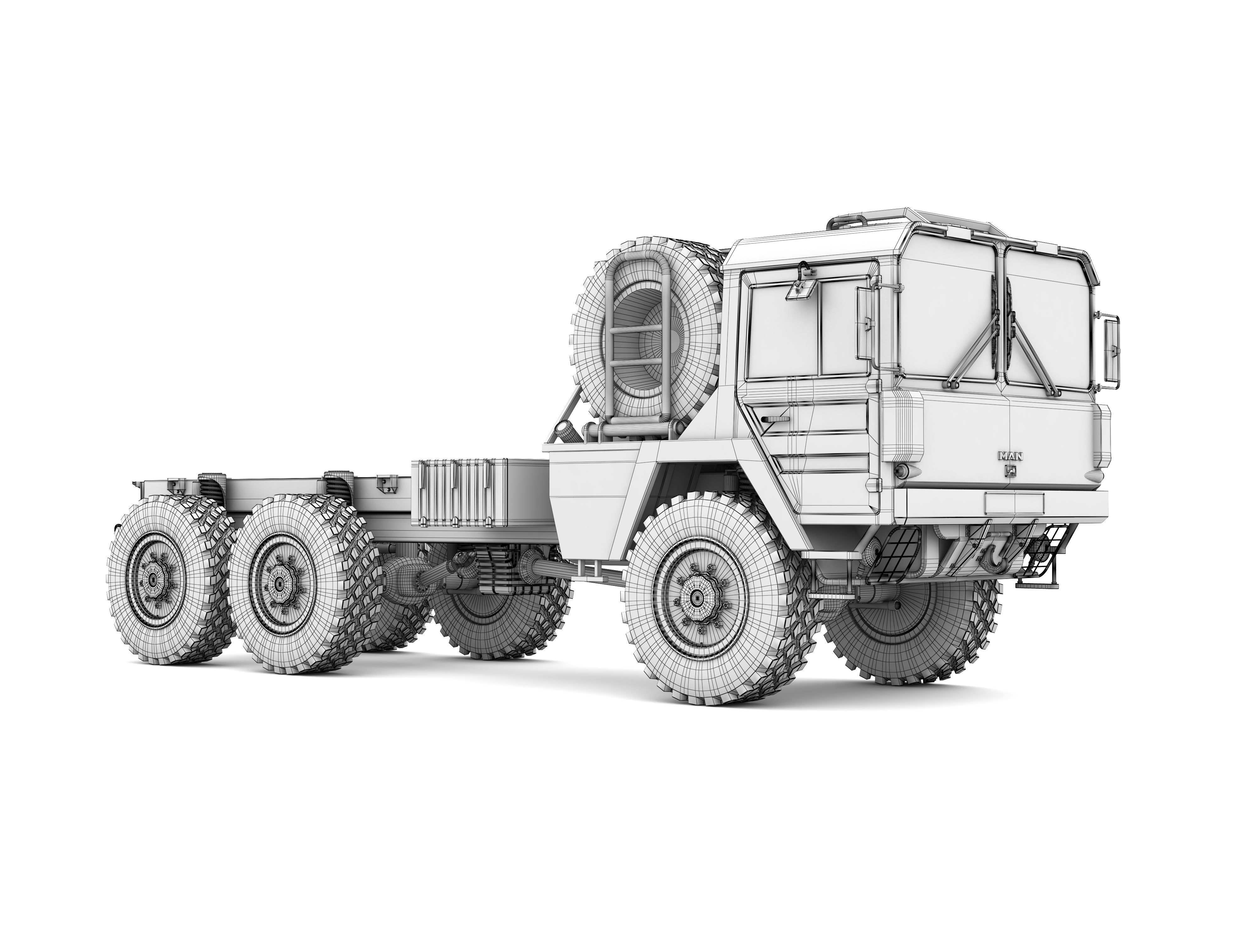 Man Kat1 3D Model - 4x4 and 6x6 Trucks 3D model_18