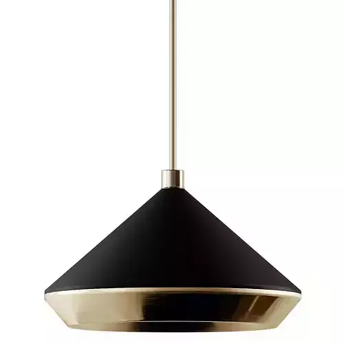 Shear Pendant Light XL Brass  White by Bert Frank 3D model