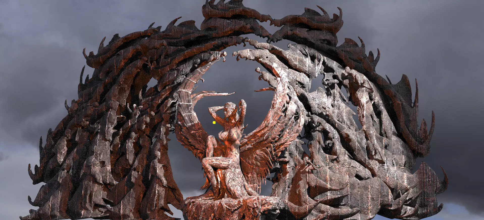 Dantes Inferno Ghost Throne Dark 3 3D model_0