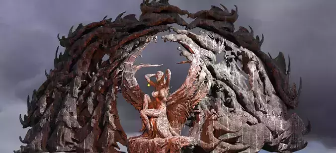Dantes Inferno Ghost Throne Dark 3 3D model