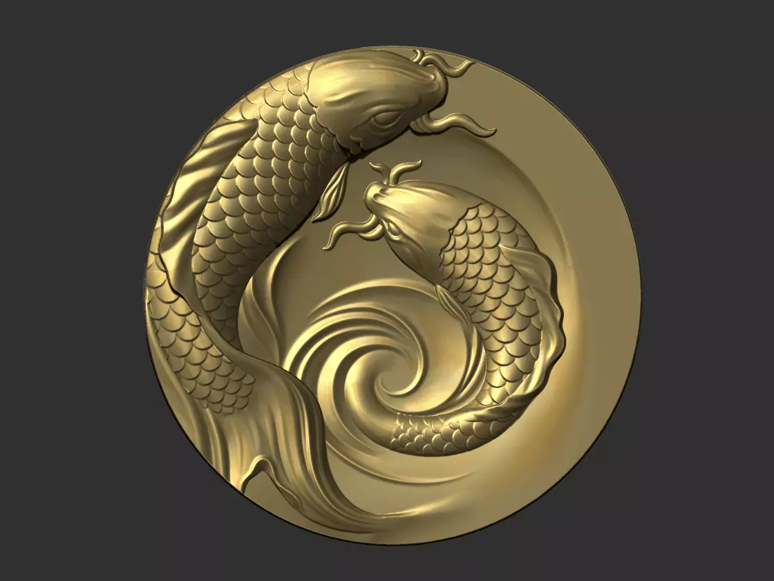 two fish 3D print model