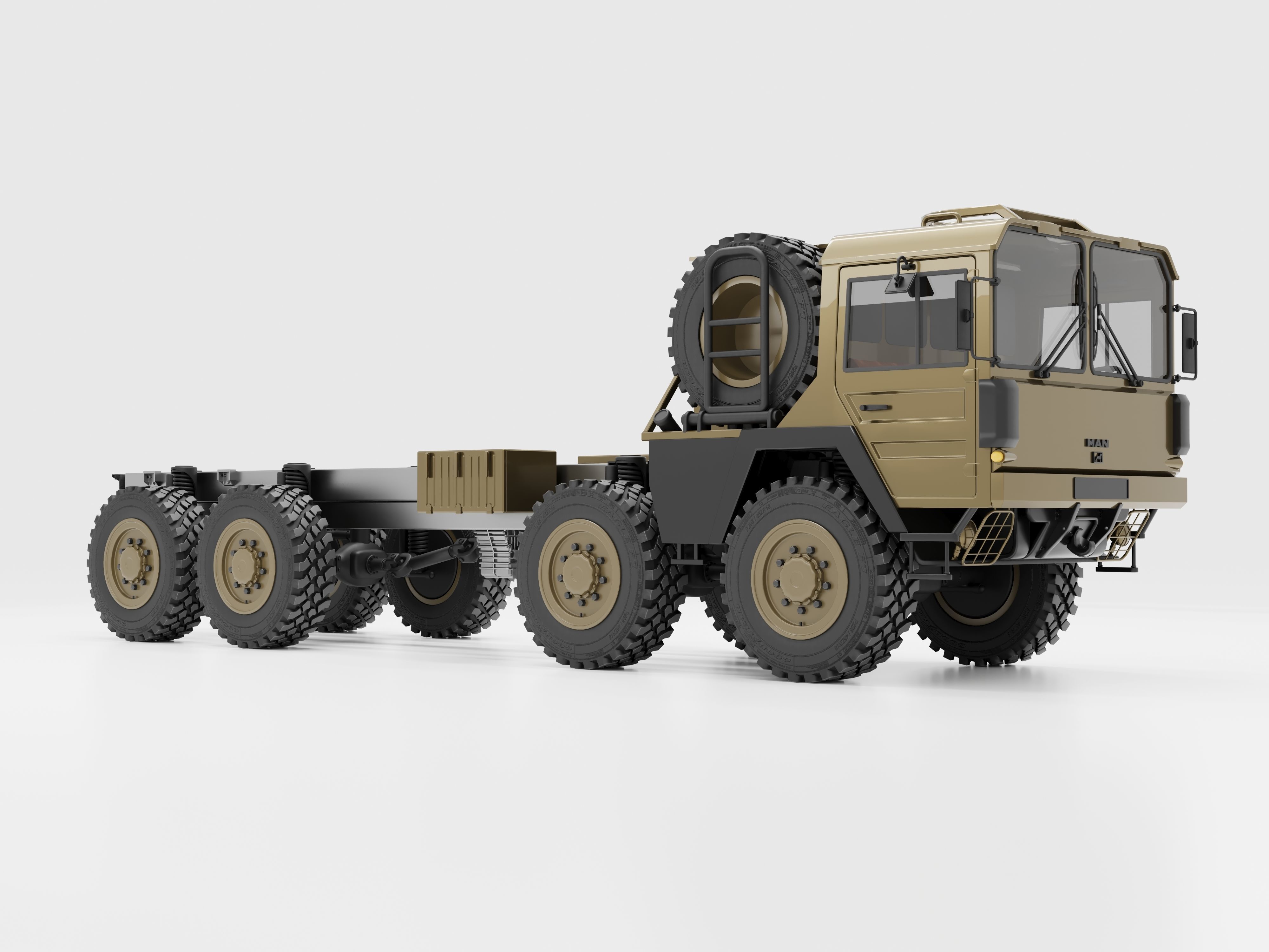 Man KAT1 3D Model - 6x6 and 8x8 Trucks 3D model_5