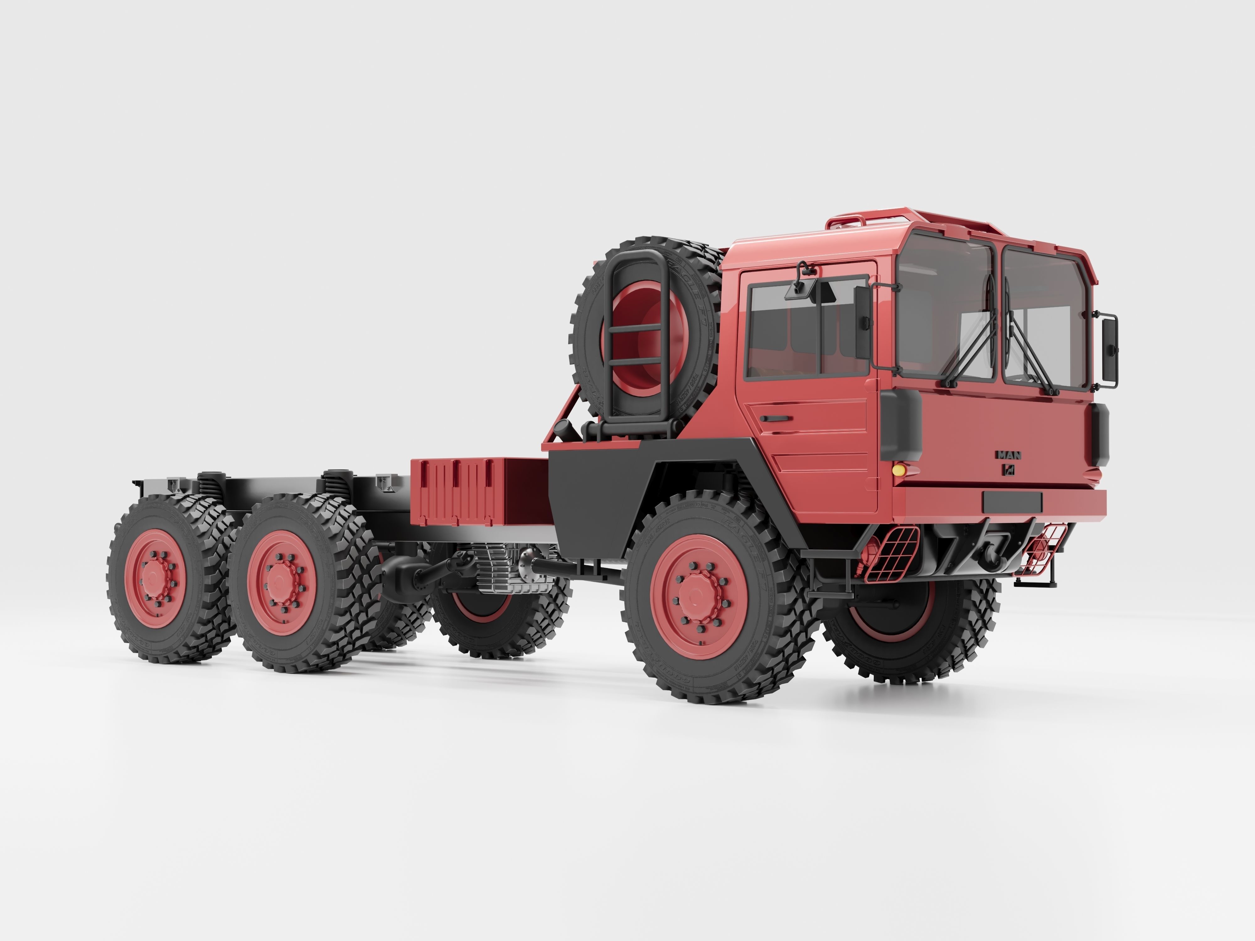 Man KAT1 3D Model - 6x6 and 8x8 Trucks 3D model_6