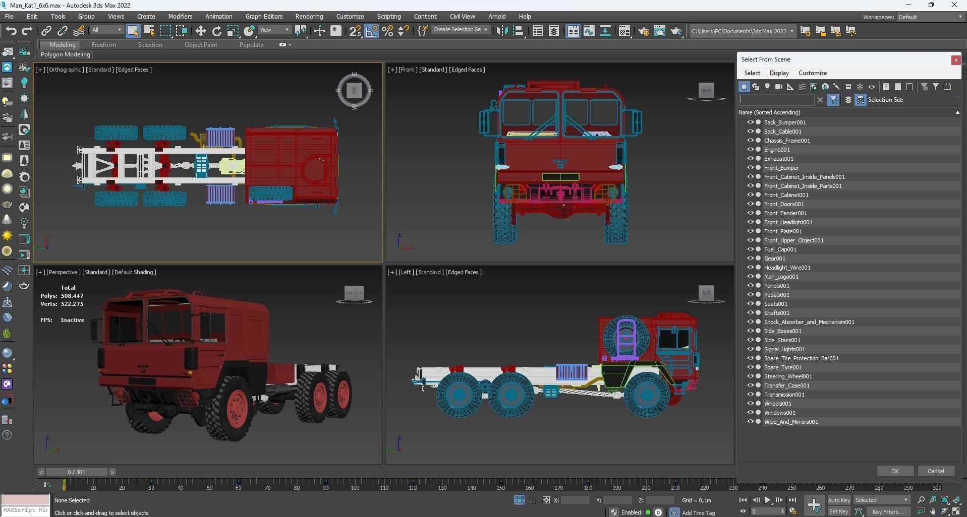 Man KAT1 3D Model - 6x6 and 8x8 Trucks 3D model_17