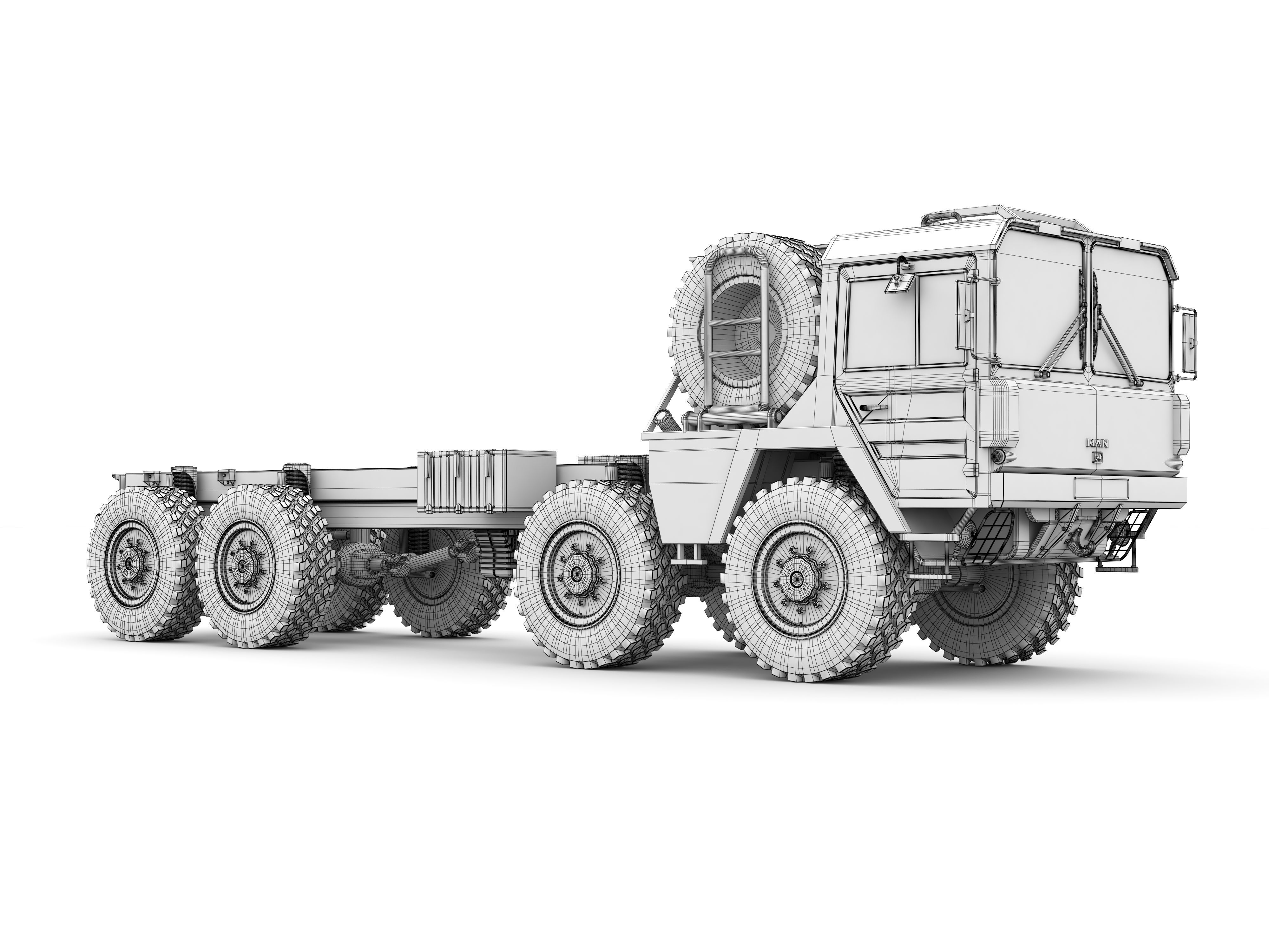 Man KAT1 3D Model - 6x6 and 8x8 Trucks 3D model_21