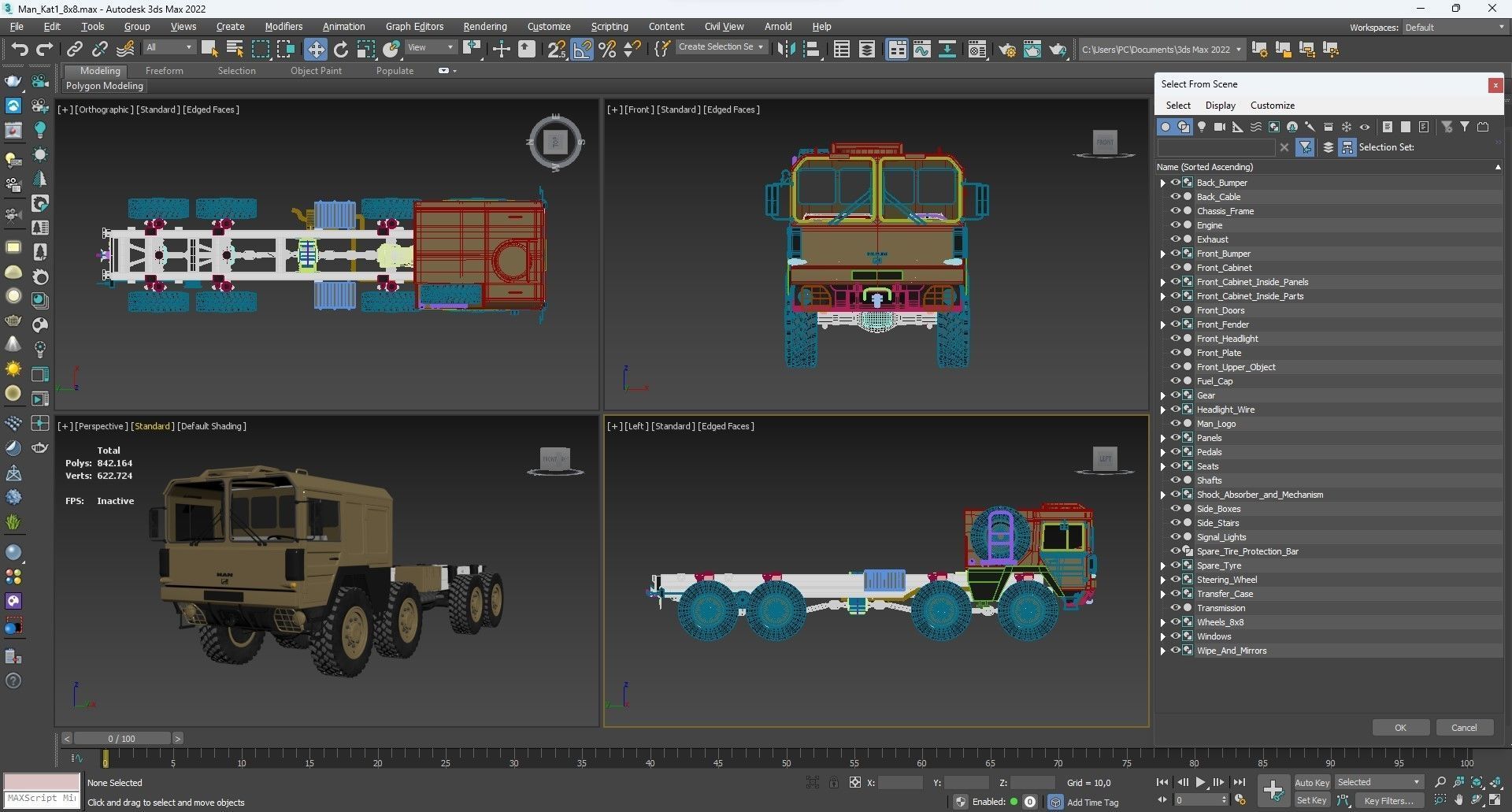 Man KAT1 3D Model - 6x6 and 8x8 Trucks 3D model_18